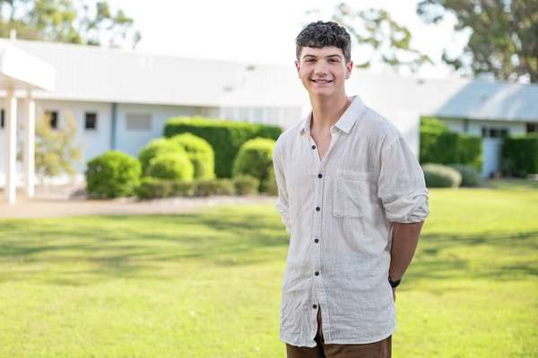 Christian Lane-Krebs outside on campus